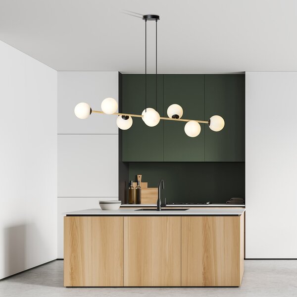 Emibig modern függeszték gravity fehér fekete arany emi1241/8