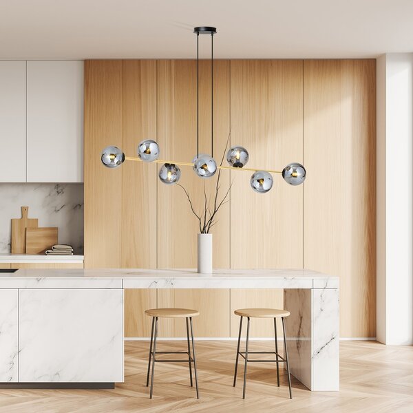 Emibig modern függeszték gravity fekete grafit arany emi1237/8