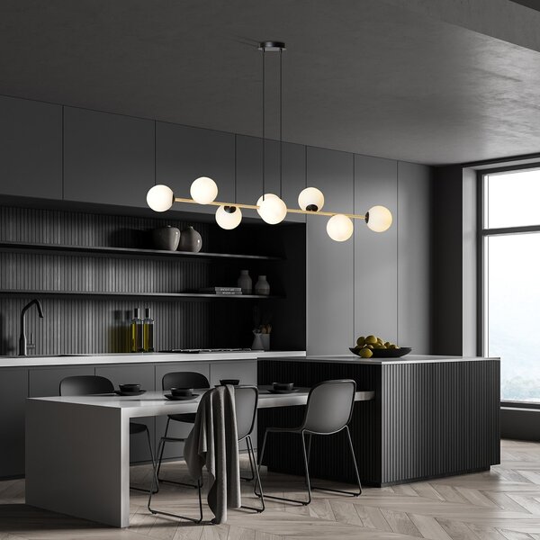 Emibig modern függeszték gravity fehér fekete arany emi1241/8