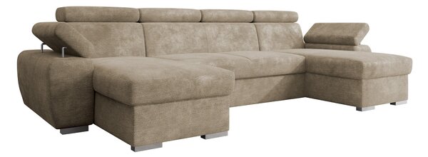 Sarokkanapé Columbus 253, Kárpit, 85x323x170cm, Fenyő