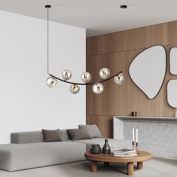 Emibig modern függeszték ritz fekete grafit arany emi1297/7