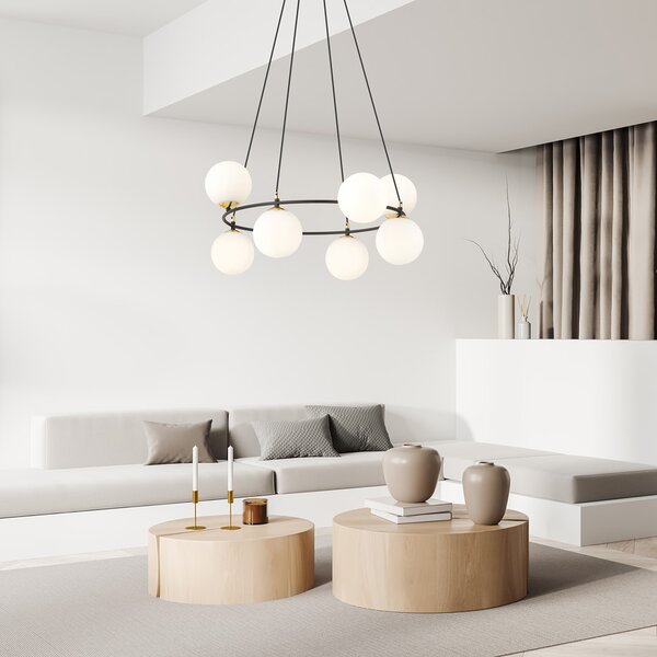 Emibig modern függeszték azura fehér fekete arany emi1295/8