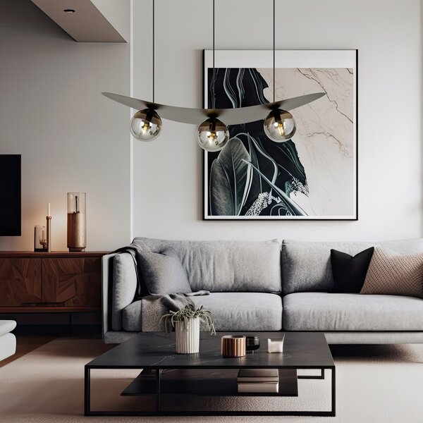 Emibig modern függeszték aura fekete grafit emi1300/3