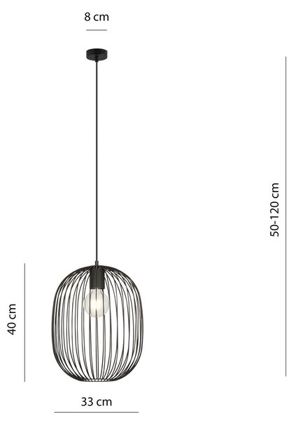 Emibig modern skandináv függeszték onyx fekete emi1304/1