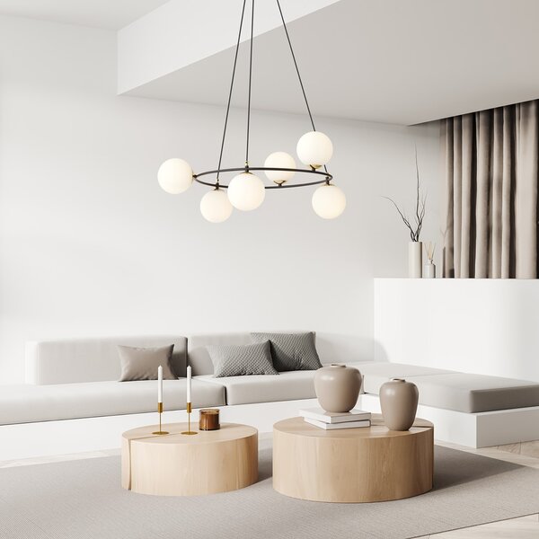 Emibig modern függeszték azura fehér fekete arany emi1295/6