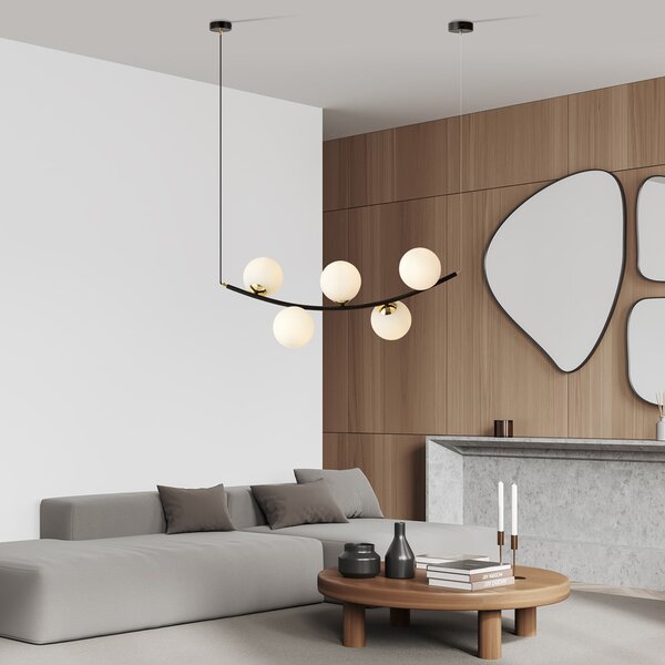 Emibig modern függeszték ritz fehér fekete arany emi1298/5