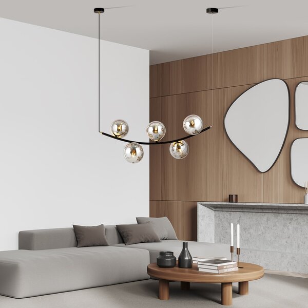 Emibig modern függeszték ritz fekete grafit arany emi1297/5
