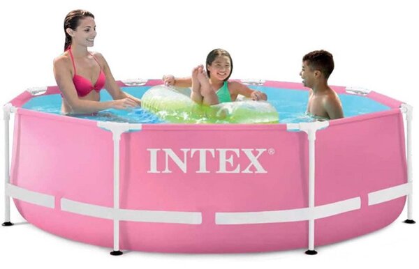 INTEX Metal medence 244 x 76 cm, rózsaszín (28290)