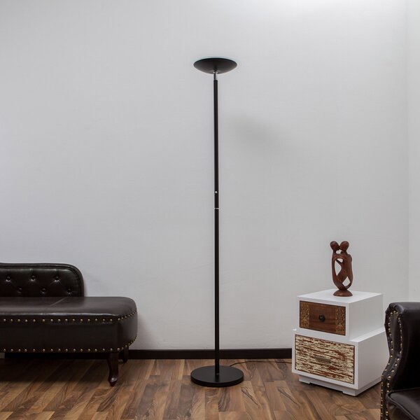 Állólámpa Lindby, Malea, dimmable, Fekete, Nappali, Fém, Modern