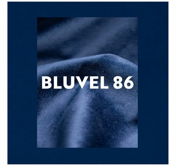 Lori Velvet Négyzetes Bársony Puff Tengerészkék