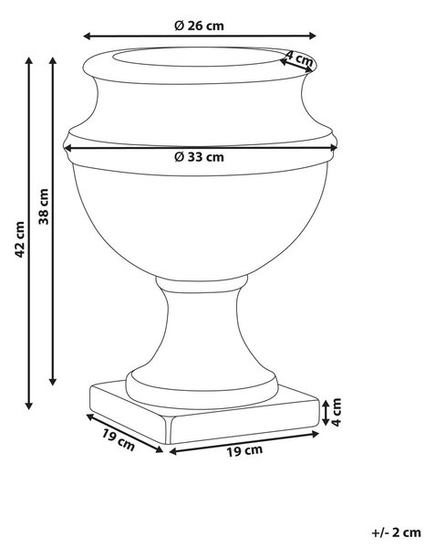 Virágcserép DESKATI 33 cm Bézs