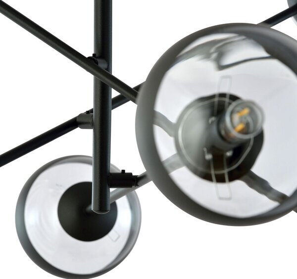 Emibig modern függeszték linear fekete átlátszó emi1168/6