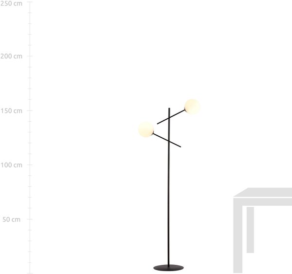 Emibig modern állólámpa linear fehér fekete emi1169/lp2