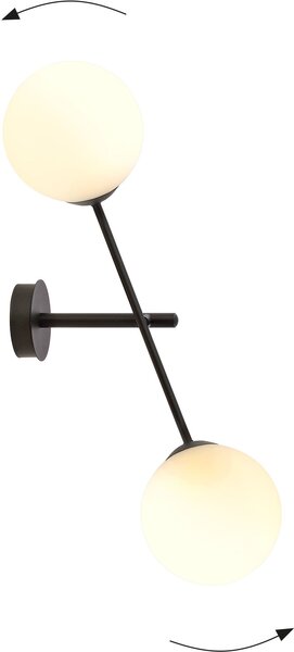 Emibig modern fali lámpa linear fehér fekete emi1169/k2