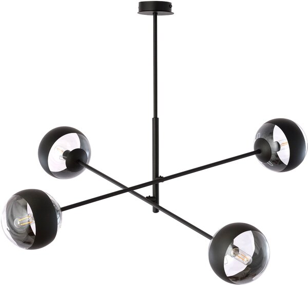 Emibig modern függeszték linear fekete átlátszó emi1168/4