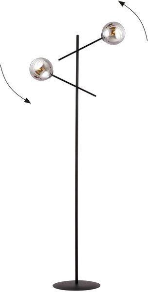 Emibig modern állólámpa linear fekete grafit emi1167/lp2