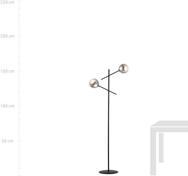 Emibig modern állólámpa linear fekete grafit emi1167/lp2