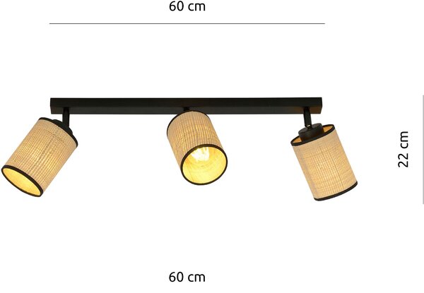 Emibig modern skandináv spot lámpa yoga barna fekete emi1151/3