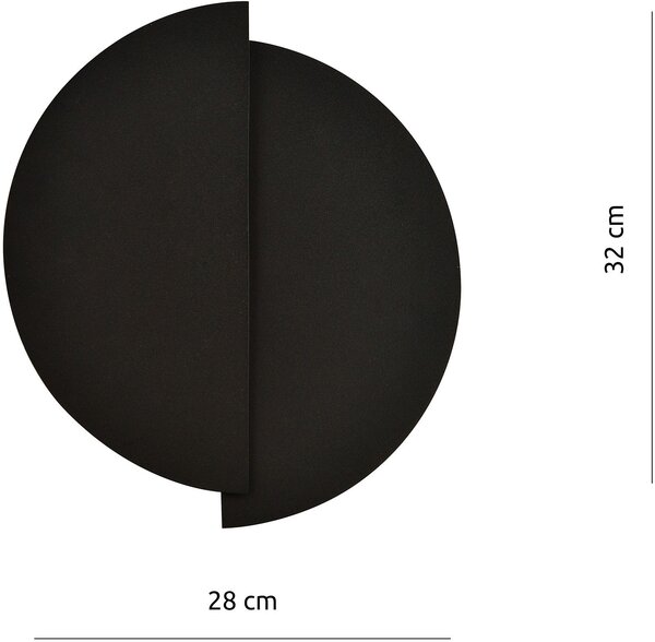 Emibig modern fali lámpa form fekete emi1166/9
