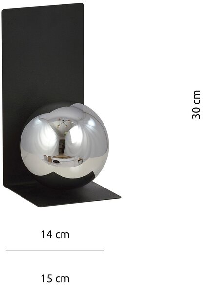 Emibig modern fali lámpa form fekete grafit emi1166/6
