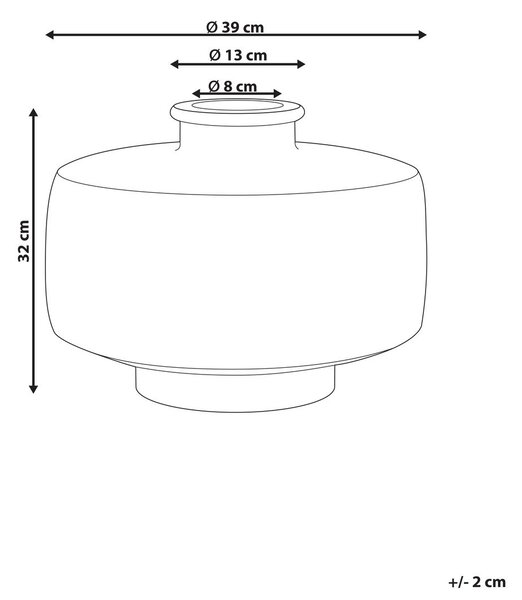 Virágtartó váza DEKSATI Kerámia 32 cm Bézs
