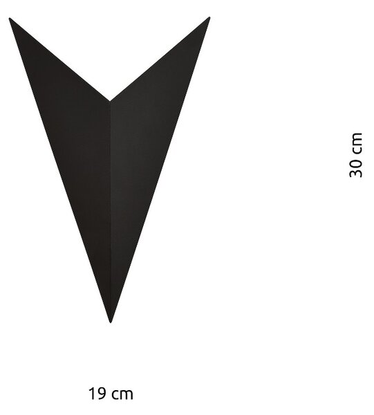 Emibig modern fali lámpa form fekete emi1166/4