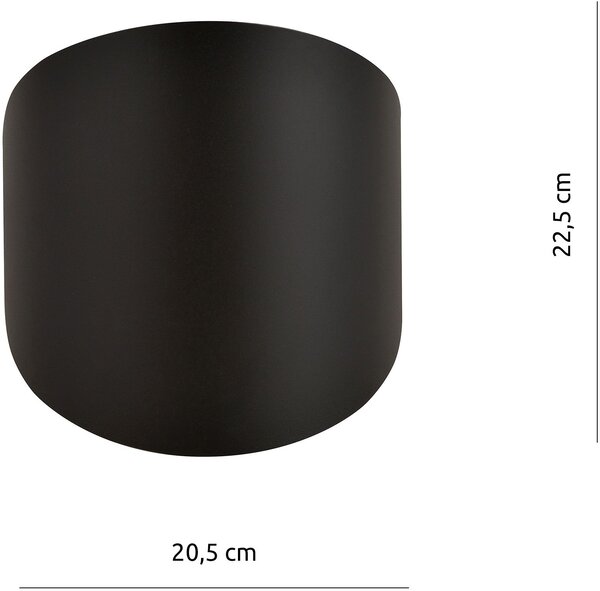 Emibig modern fali lámpa form fekete emi1166/3