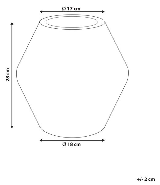 Virágtartó váza ARUNCUS Kerámia 30 cm Bézs