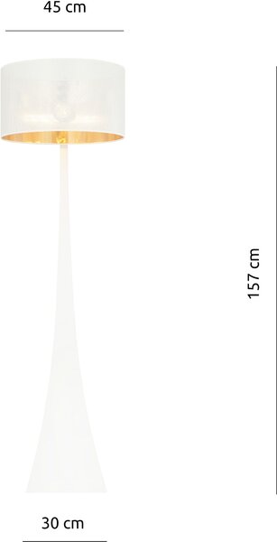 Emibig modern állólámpa estrella fehér fekete arany emi1155/lp1