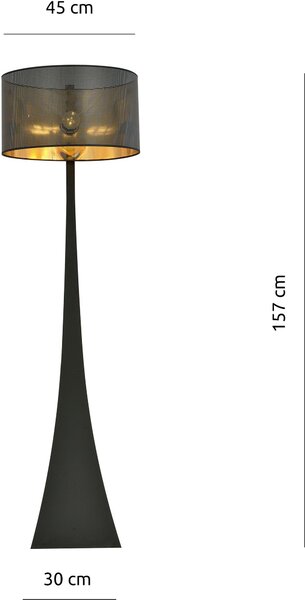 Emibig modern állólámpa estrella fekete arany emi1156/lp1