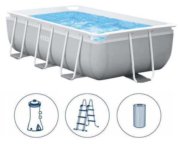 INTEX MetalPrism Set négyszögletű medence 300 x 175 x 80 cm (26784)