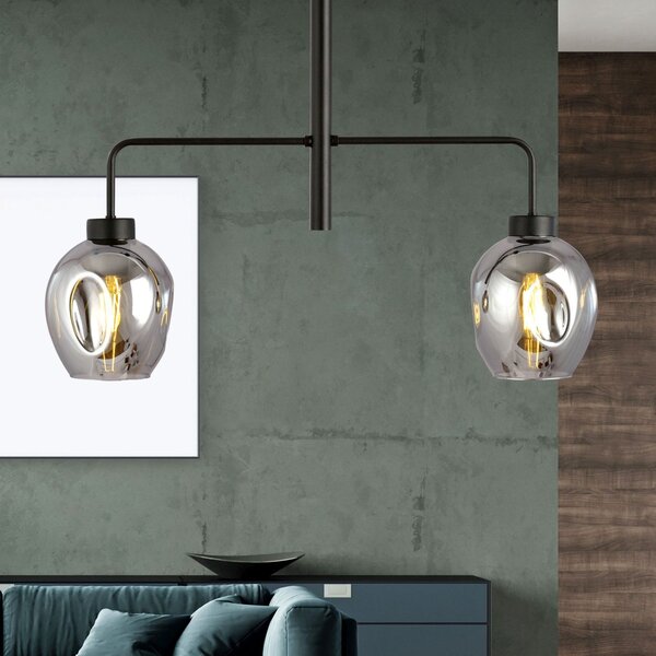 Emibig modern csillár lukka fekete grafit emi1163/2