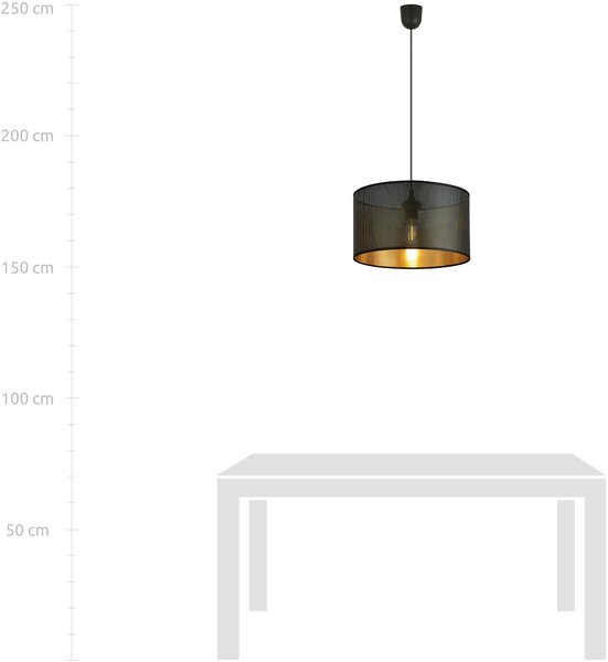 Emibig modern skandináv függeszték aston fekete arany emi1148/1
