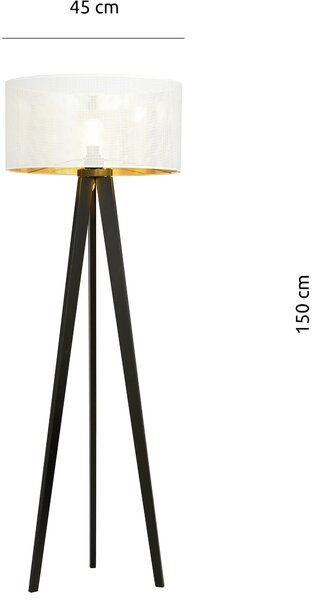 Emibig modern skandináv állólámpa aston fehér fekete arany emi1147/lp1