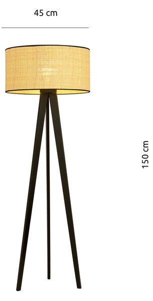 Emibig modern skandináv állólámpa aston barna fekete emi1149/lp1