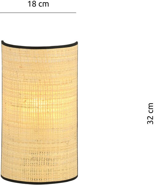 Emibig modern skandináv fali lámpa aston barna fekete emi1149/k1