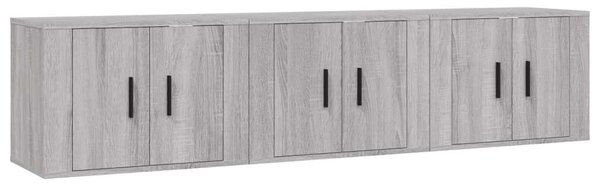 3 db Falra Szerelhető TV Szekrény - Sonoma Szürke - 57x34,5x40 cm