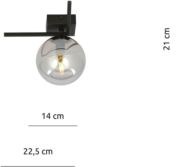 Emibig modern mennyezeti lámpa imago fekete grafit emi1131/1g