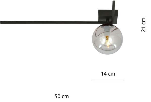 Emibig modern mennyezeti lámpa imago fekete grafit emi1131/1f