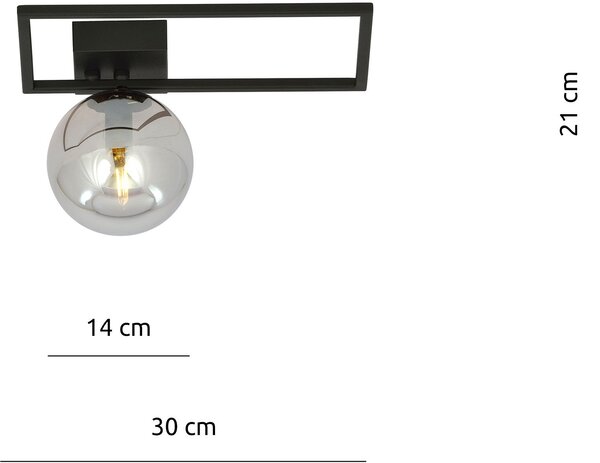 Emibig modern mennyezeti lámpa imago fekete grafit emi1131/1d