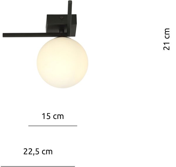 Emibig modern mennyezeti lámpa imago fehér fekete emi1130/1g