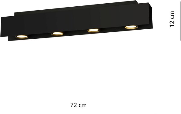 Emibig modern spot lámpa kenno fekete emi1141/4