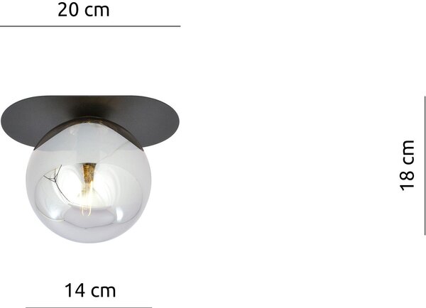 Emibig modern mennyezeti lámpa plaza fekete grafit emi1119/1