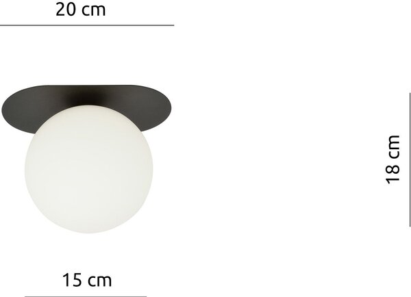 Emibig modern mennyezeti lámpa plaza fehér fekete emi1118/1