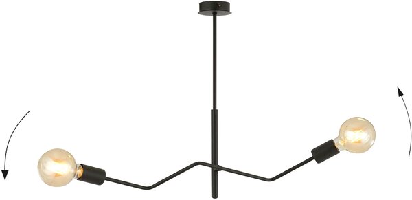 Emibig modern mennyezeti lámpa frix fekete emi1126/2