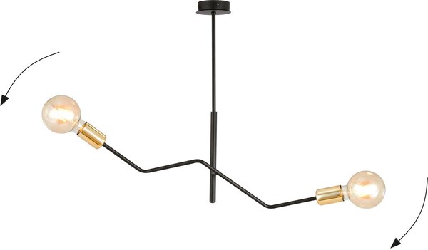 Emibig modern mennyezeti lámpa bolt fekete emi1125/2
