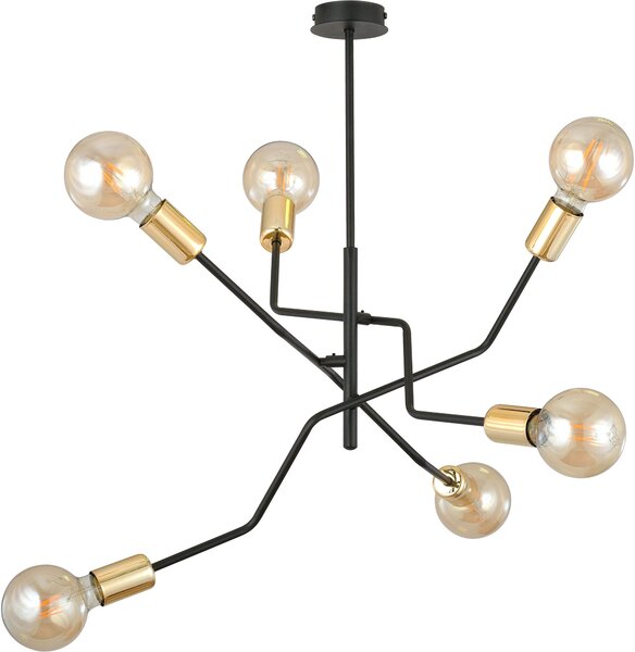 Emibig modern mennyezeti lámpa bolt fekete emi1125/6