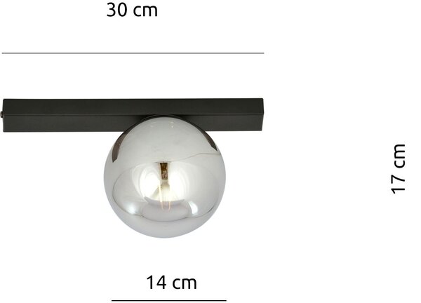 Emibig modern mennyezeti lámpa fit fekete grafit emi1122/1