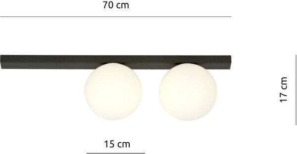 Emibig modern mennyezeti lámpa fit fehér fekete emi1124/2
