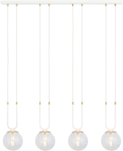 Emibig modern függeszték glam fehér átlátszó emi1116/4